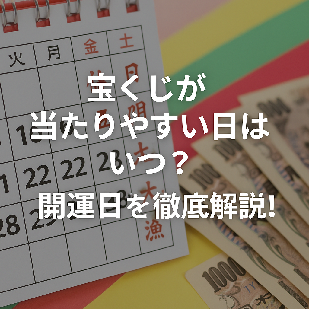 宝くじが当たりやすい日はいつ?開運日を徹底解説!