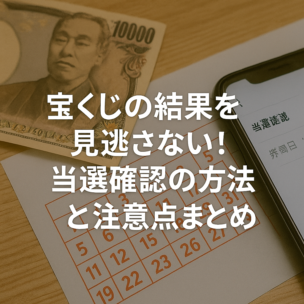 宝くじの結果を見逃さない!当選確認の方法と注意点まとめ
