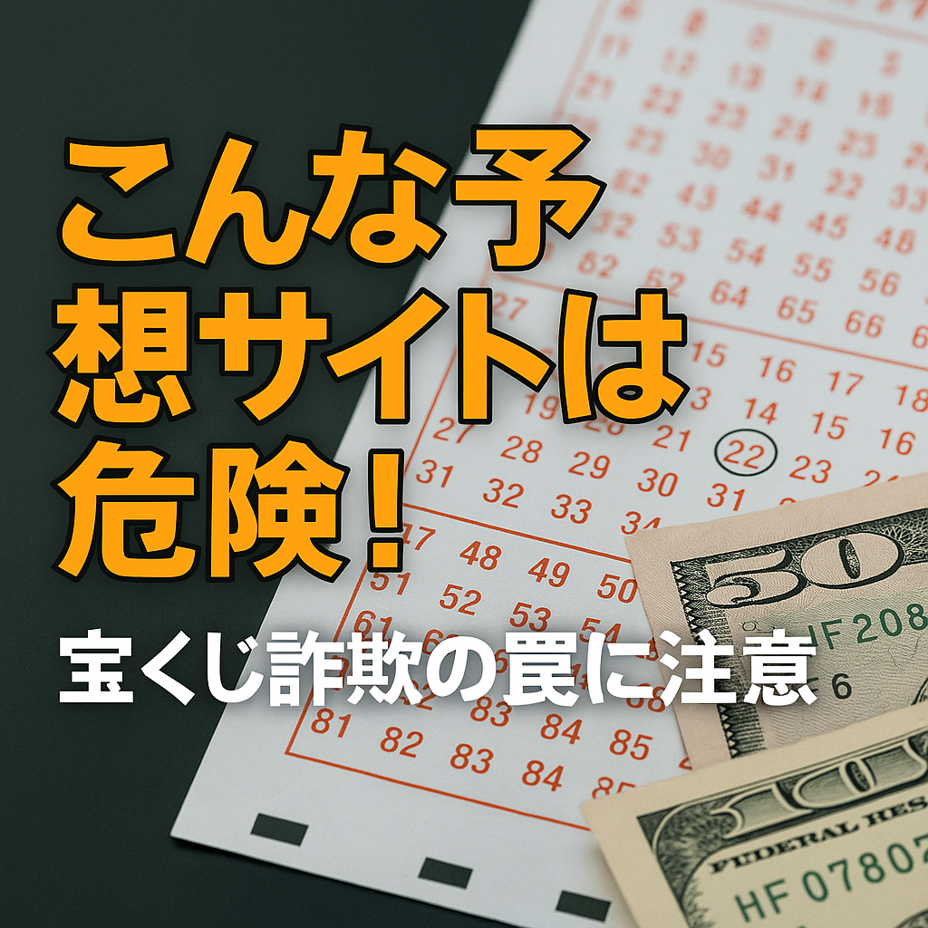 【悪徳サイト注意】宝くじ予想サイト詐欺の手口とは?騙されないための見極め方を徹底解説!