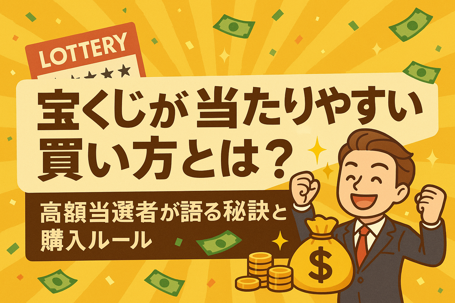 宝くじが当たりやすい買い方とは?高額当選者が語る秘訣と購入ルール