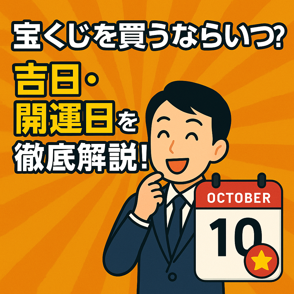 【2025年10月】宝くじを買うならいつ?吉日・開運日を徹底解説!