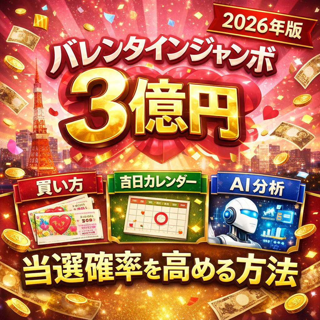 バレンタインジャンボ３億円｜2026年版｜買い方・吉日・AI分析で当選確率を高める方法