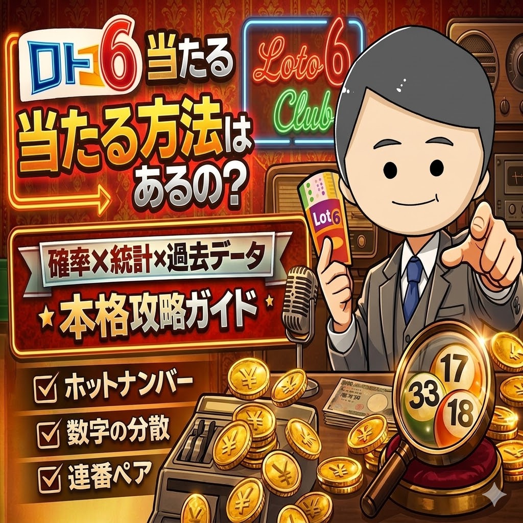 ロト6で当たる方法を徹底解説!確率・統計・過去データで攻略する予想法