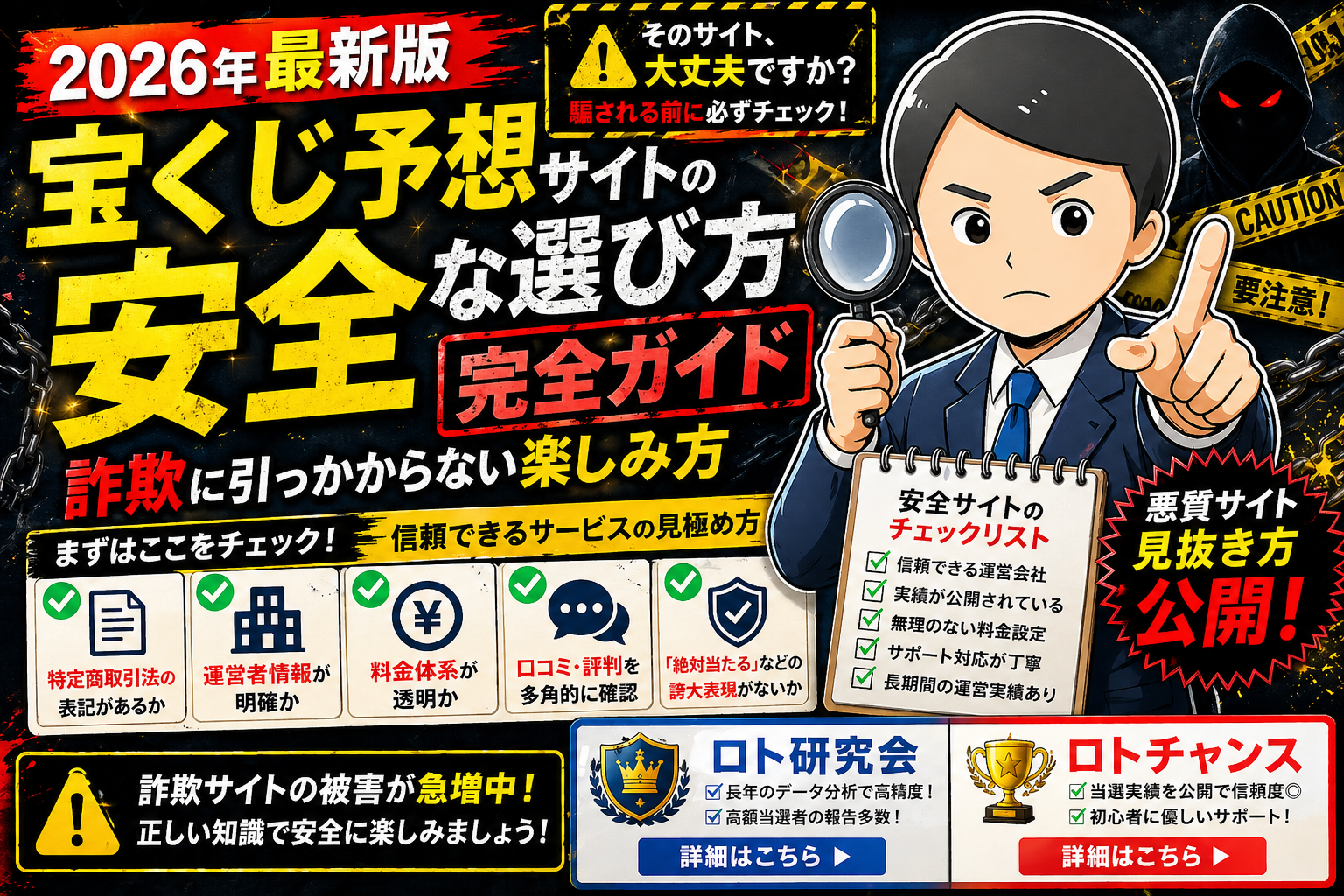 【神記事】宝くじ予想サイトの「安全な選び方」完全ガイド｜詐欺に引っかからない楽しみ方