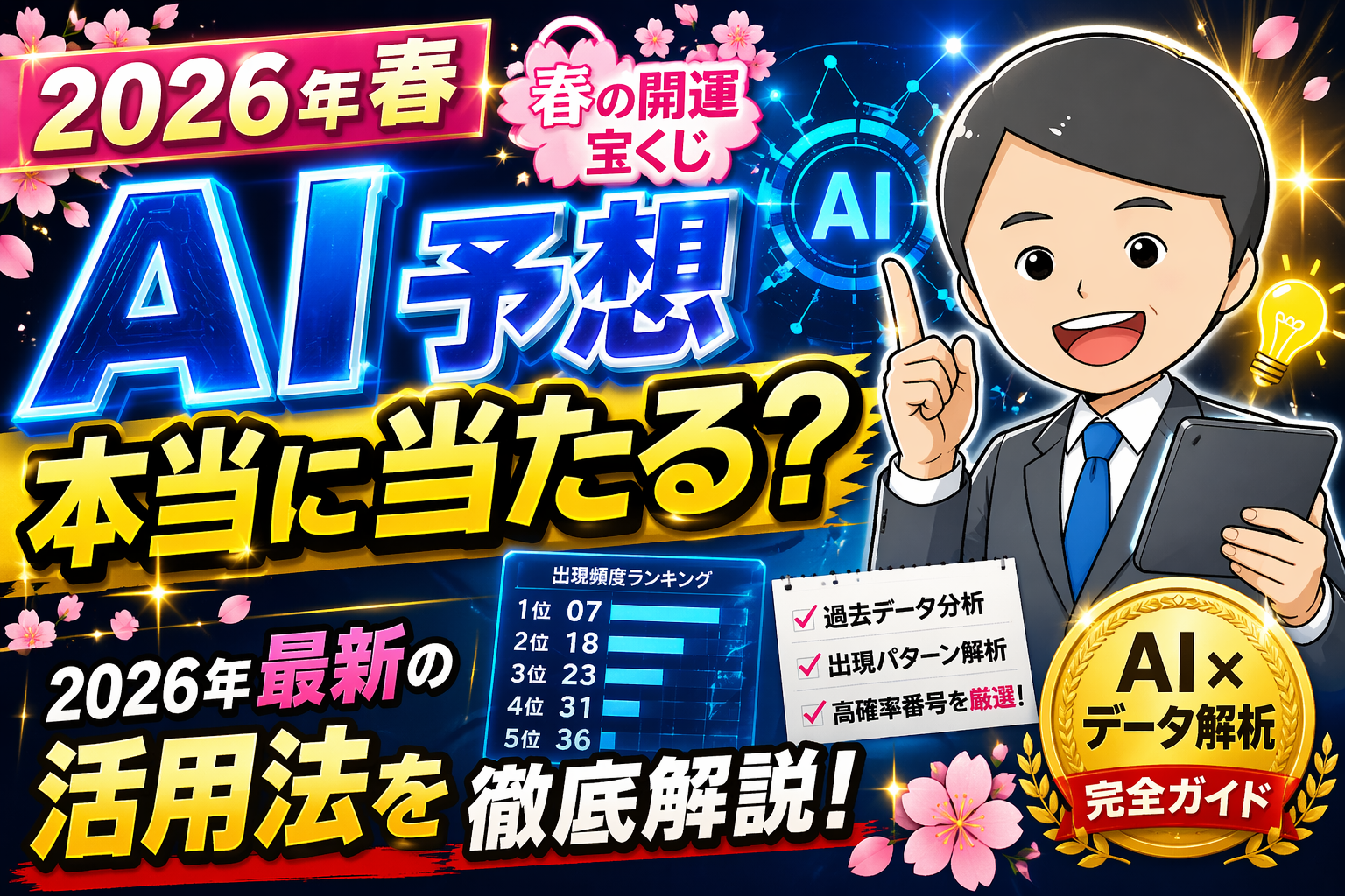 春の開運宝くじ「AI予想」は本当に当たる？2026年最新の活用法を徹底解説