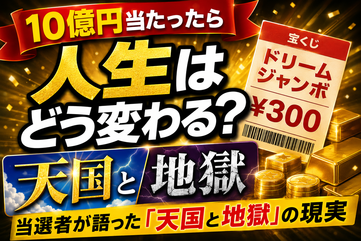 10億円当たったら人生はどう変わる?当選者が語った「天国と地獄」の現実